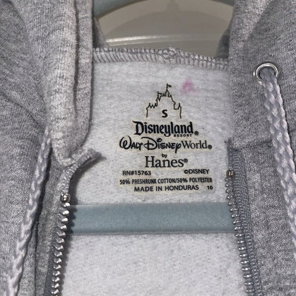 Disneyland Resort Walt Disney World Zip Hoodie Sweatshirt Gray Sz Small Mickey - Picture 3 of 7